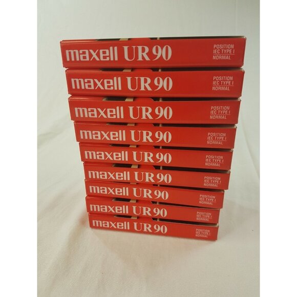 Maxell Audio Cassette Tapes 9 x9 UR 90 Minutes Normal Bias Blank NEW Unopened - Picture 4 of 7